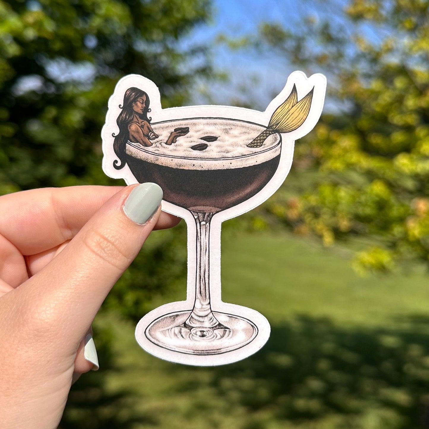 Espresso Martini Mermaid Sticker