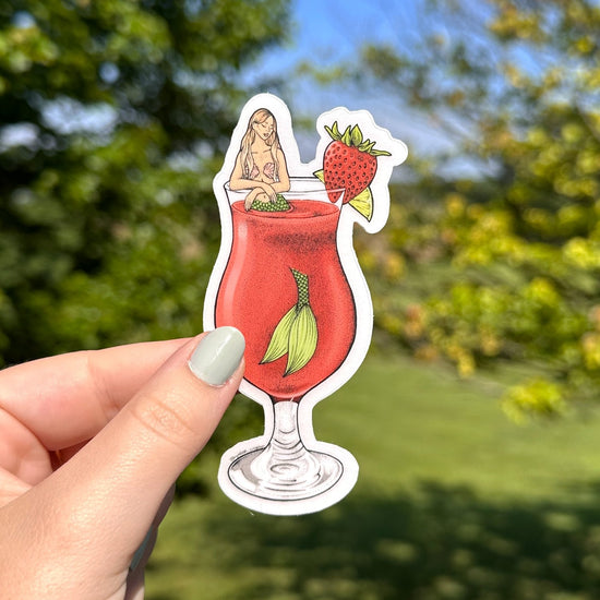 Strawberry Daiquiri Mermaid Sticker