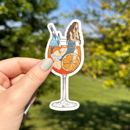 Aperol Spritz Mermaid Sticker