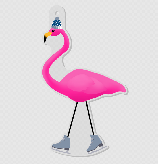 Festive Flamingo Ornament