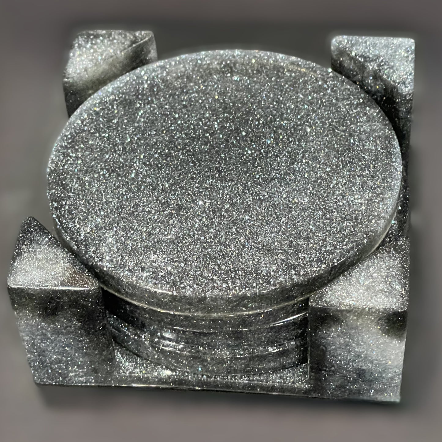 Sparkle Gray Coaster Set