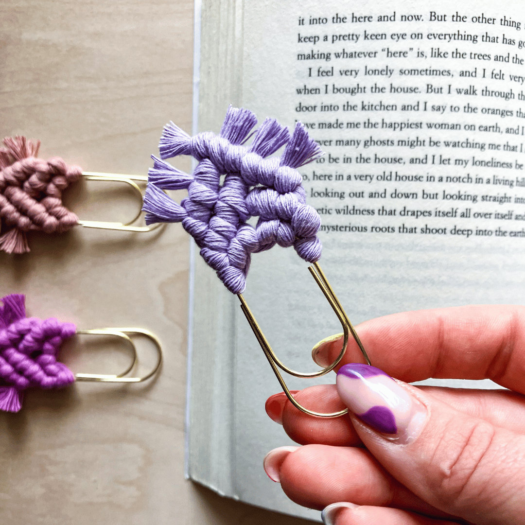 Macrame Paperclip Bookmark