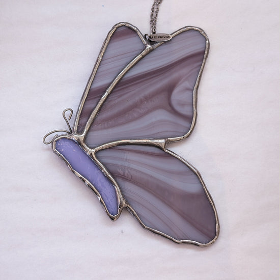 Purple Swirl Butterfly Stained Glass