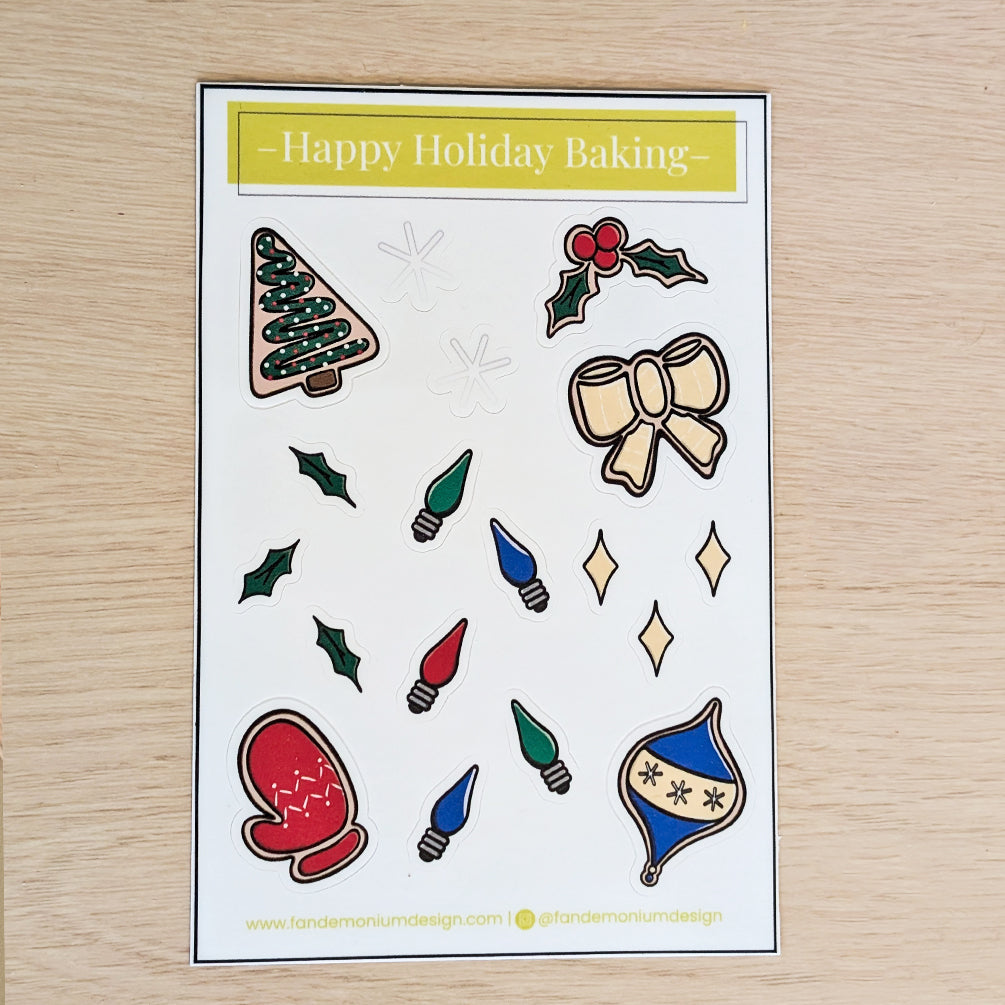 Happy Holiday Baking Sticker Sheet