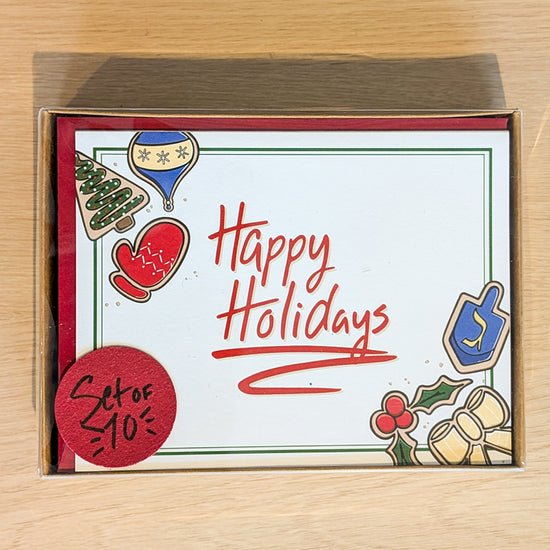 Happy Holidays Notecard Set of 10