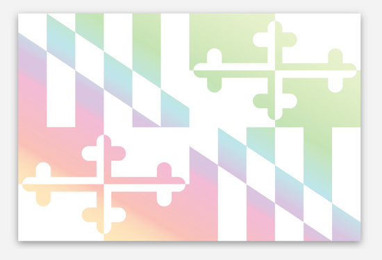 Holographic MD Flag Sticker