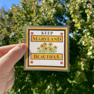 Keep Maryland Beautiful Clear Sticker