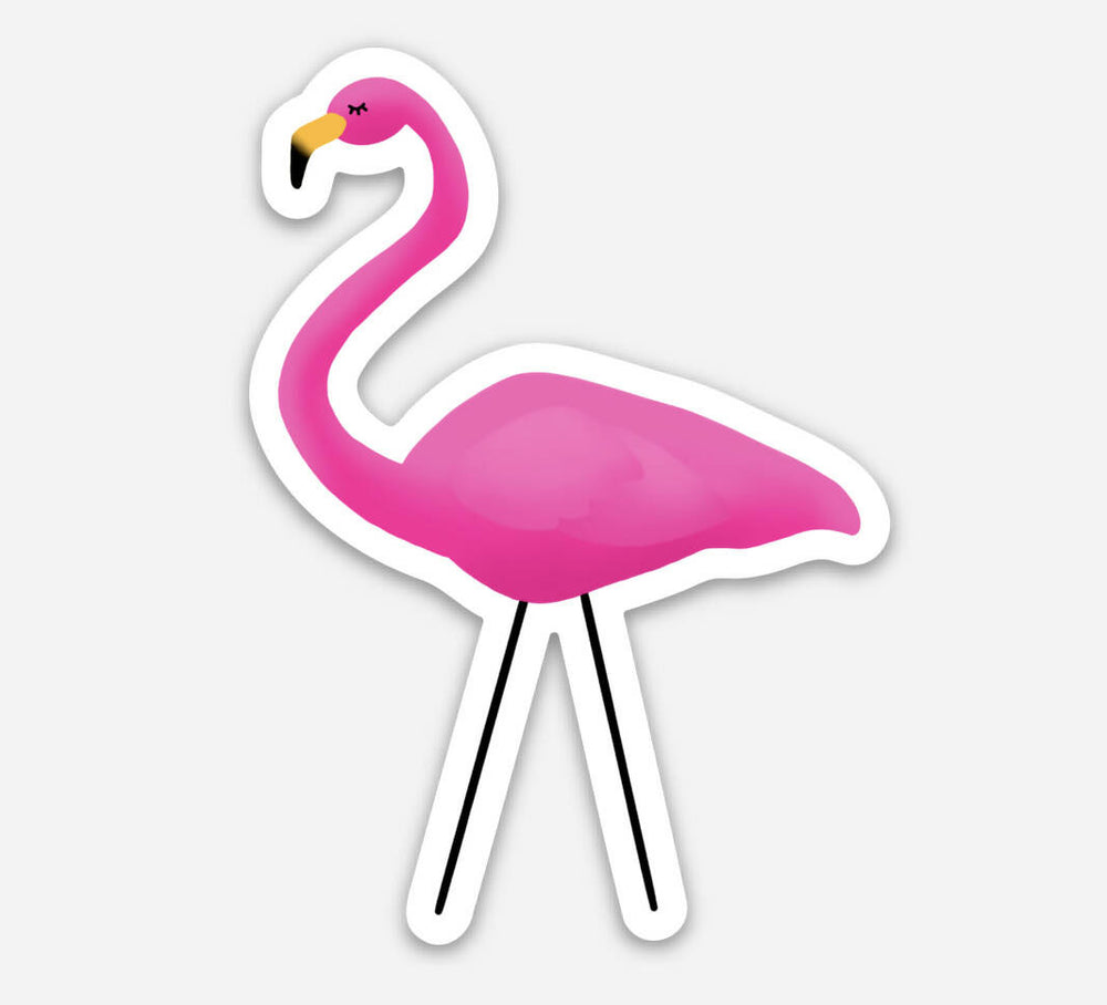 Lawn Flamingo Sticker