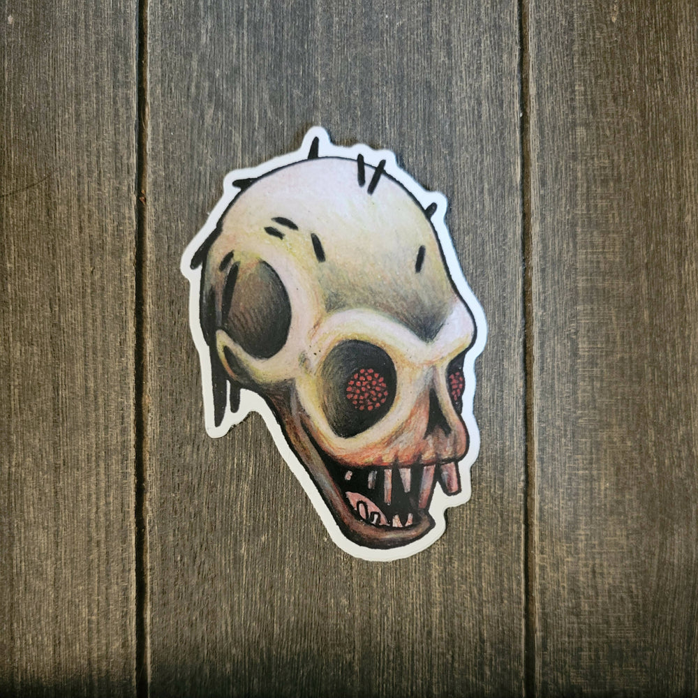Wendigo Skull Creepy Cryptid Sticker