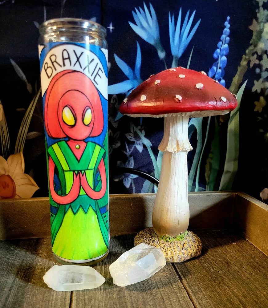 Flatwoods Monster Braxxie Cryptid Prayer Candle