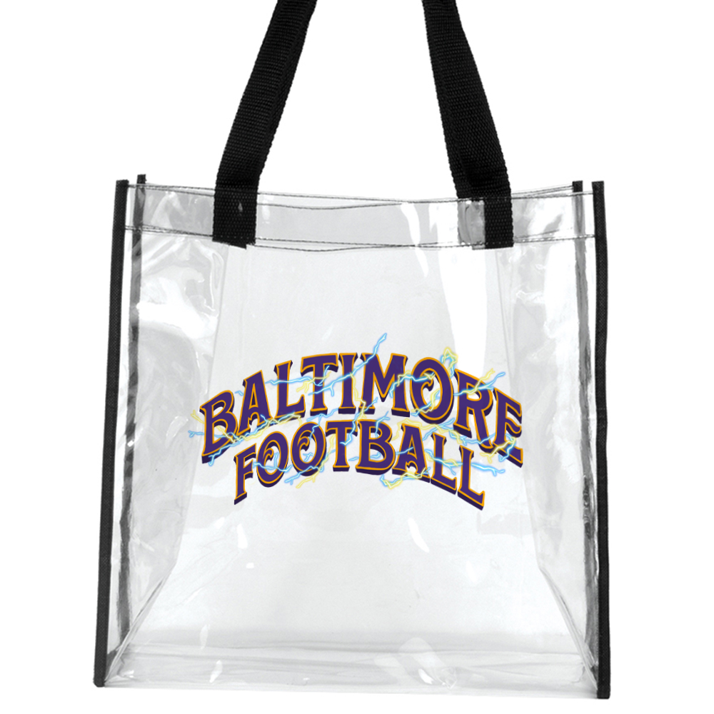 
            
                Load image into Gallery viewer, Baltimore Football Lightning / Clear Bag - Route One Apparel
            
        