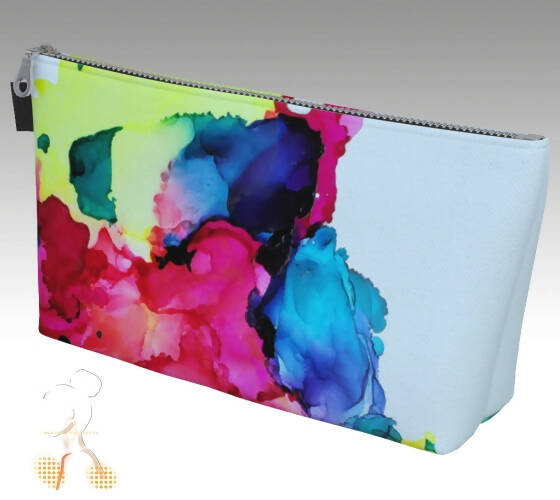 
            
                Load image into Gallery viewer, Rainbow Watercolor Accessory Bag
            
        
