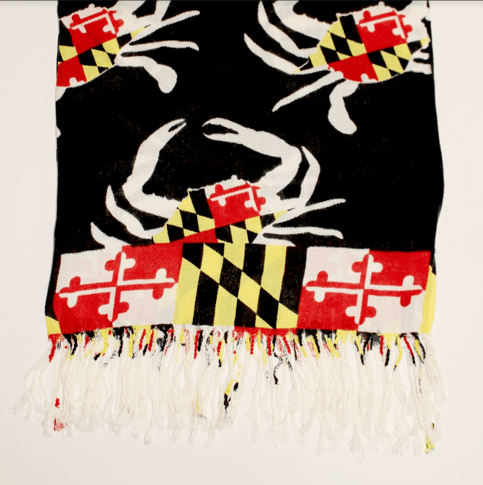 
            
                Load image into Gallery viewer, Maryland Crab Pattern (Black) / Scarf - Route One Apparel
            
        