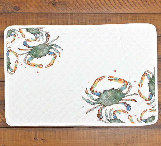 Load image into Gallery viewer, Watercolor Blue Crab / Placemat - Route One Apparel
