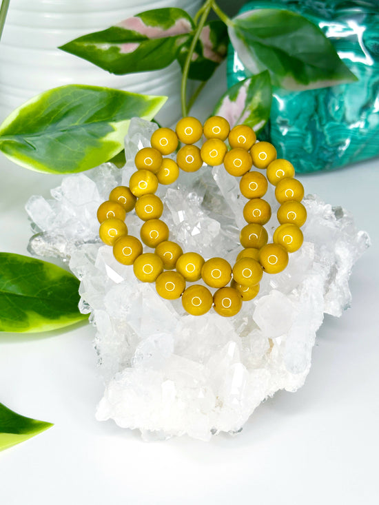 Load image into Gallery viewer, Yellow Mookaite 10mm Bracelet
