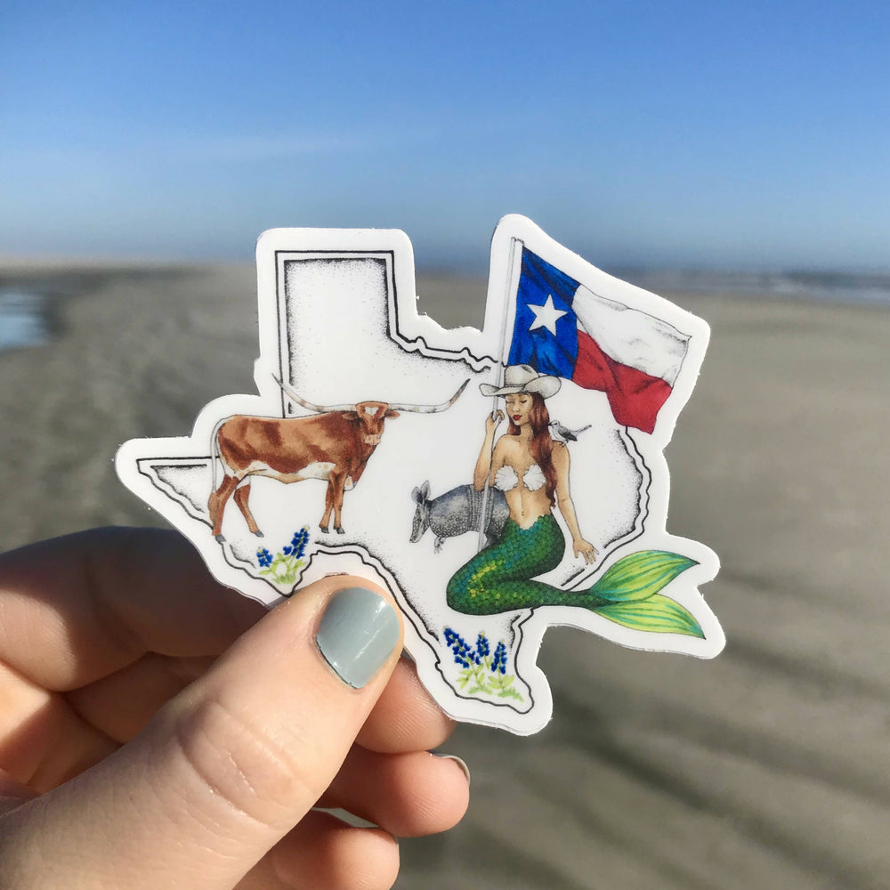Texas Mermaid Sticker