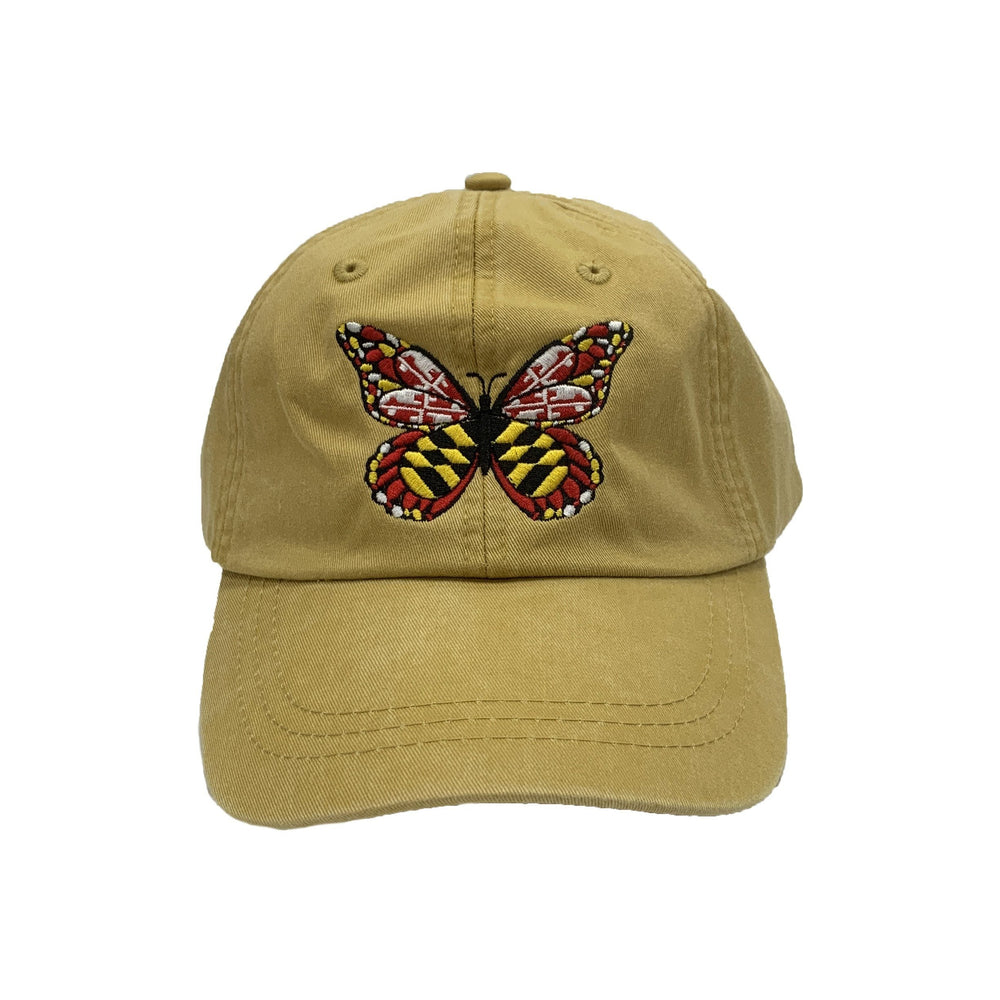 
            
                Load image into Gallery viewer, Maryland Flag Butterfly (Yellow) / Baseball Hat - Route One Apparel
            
        