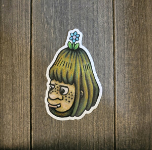 Bigfoot Flower Cryptid Sticker