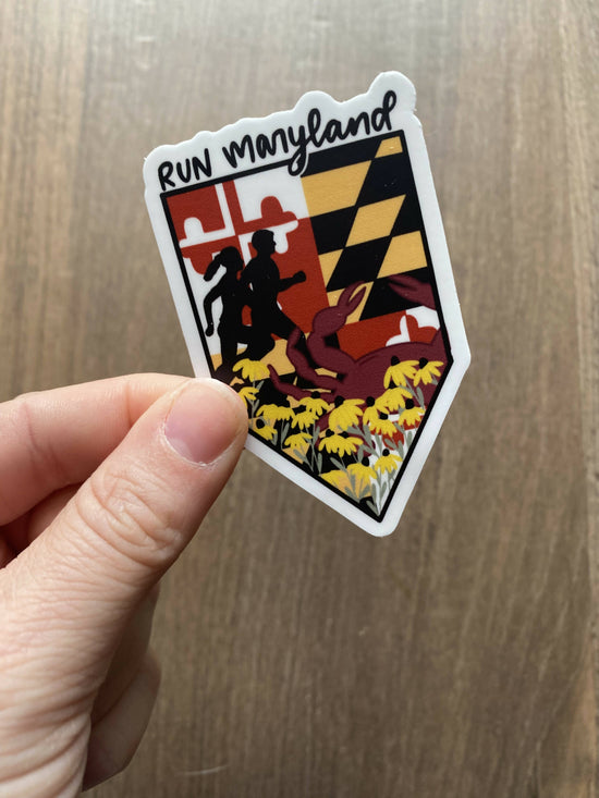 Run Maryland Banner Sticker
