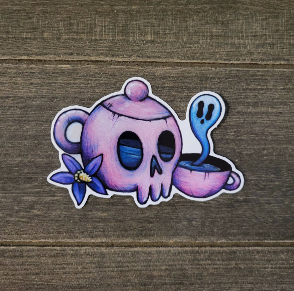 
            
                Load image into Gallery viewer, Skull Poison Tea Party Sticker
            
        