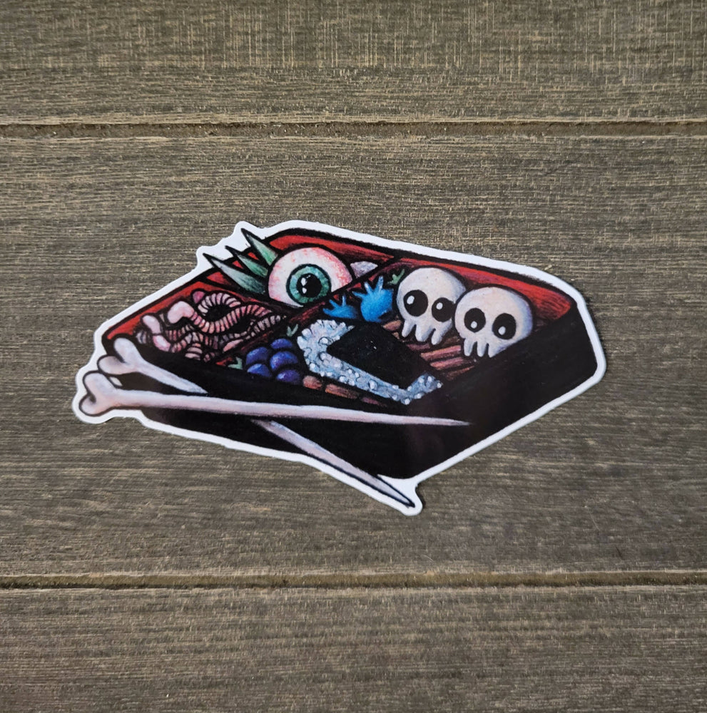 Skull Bento Sushi Box Sticker